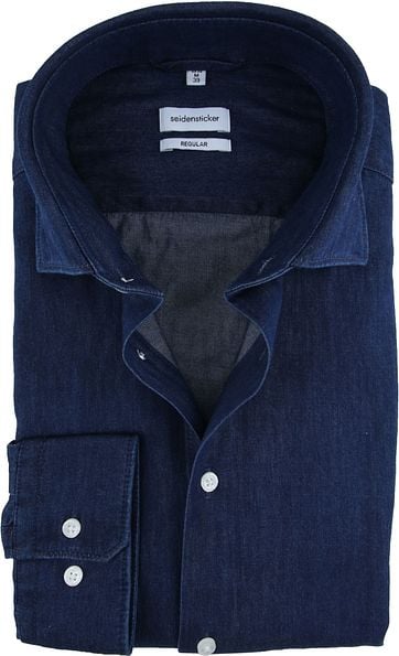 Seidensticker Hemd Denim Dunkelblau