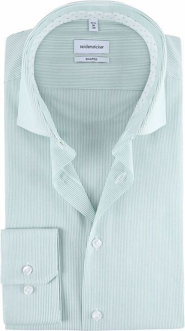 Seidensticker Hemd Streifen Grün