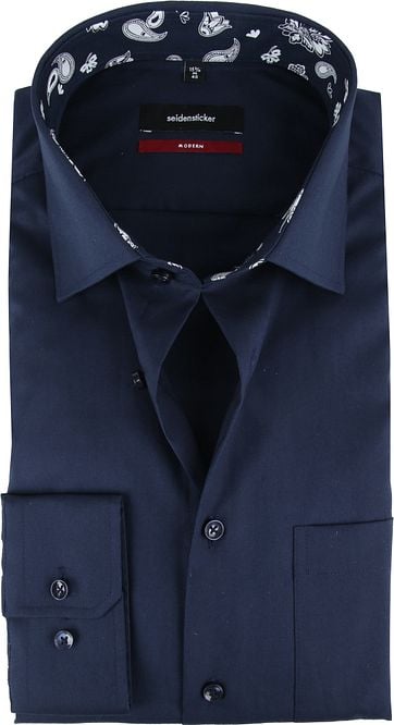 Seidensticker MF Overhemd Navy