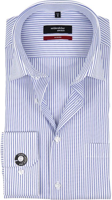 Seidensticker Non Iron Blue Stripes Modern-Fit S7