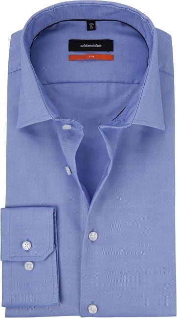 Seidensticker Overhemd Oxford Blauw