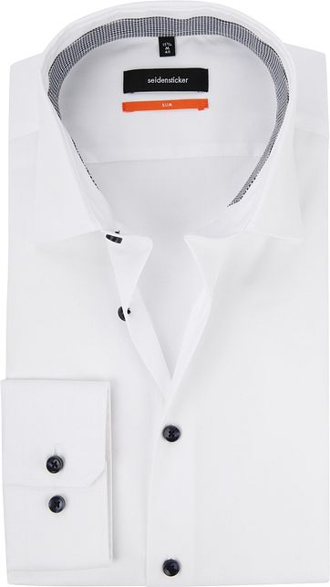 Seidensticker Overhemd Slim Wit