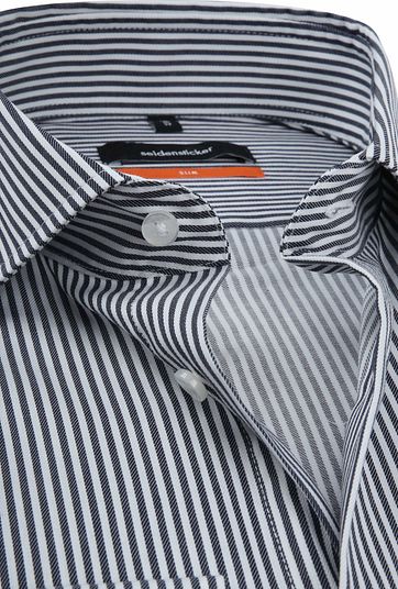 Seidensticker SF Shirt Stripes Navy