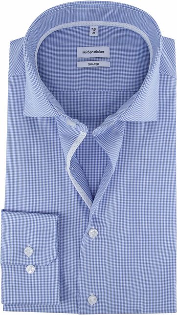 Seidensticker Shirt Check Blue