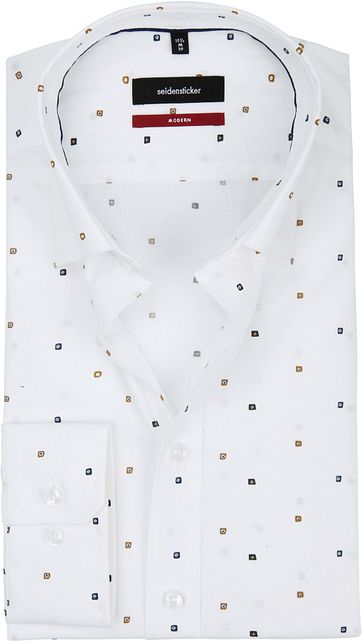 Seidensticker Shirt MF Print White