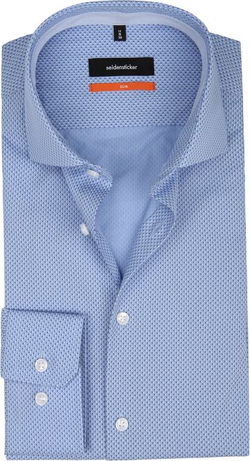 Seidensticker Shirt SF Blue Dessin