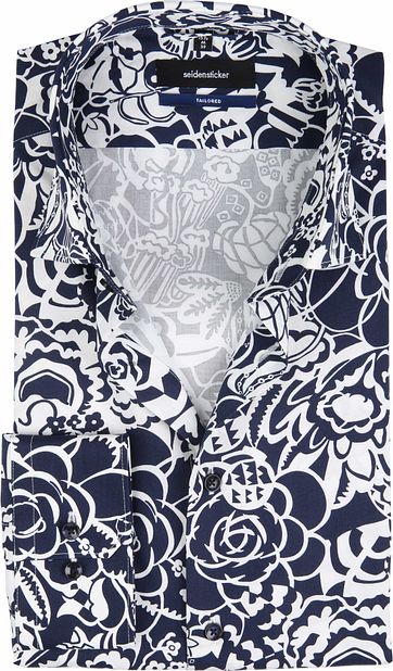 Seidensticker Shirt TF Flower Navy