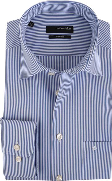 Seidensticker Splendesto Blauw Wit Streep seidensticker kopen in de aanbieding