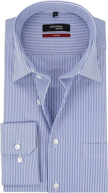 Seidensticker Splendesto Blauw Wit Streep