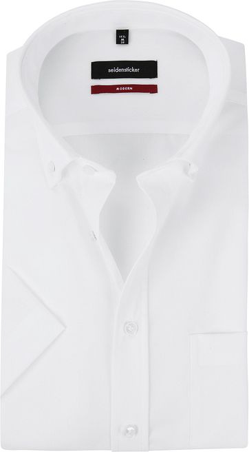 Seidensticker Splendesto Korte Mouw Overhemd Wit