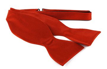 Selbstbinder Fliege Seide Ziegelrot F14