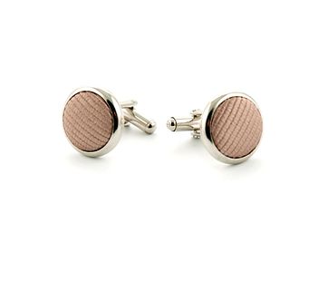 Silk Cufflinks Beige F54