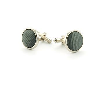 Silk Cufflinks Dark Grey F53