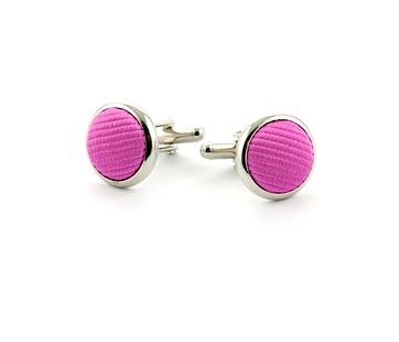 Silk Cufflinks Fuchsia F21