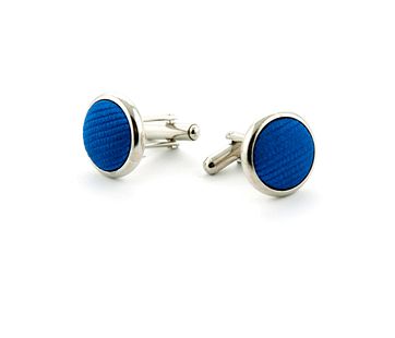 Silk Cufflinks Kobalt Blue F65