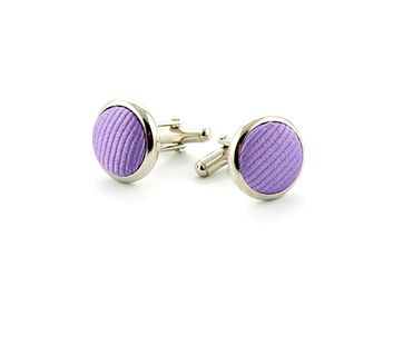 Silk Cufflinks Lila F26