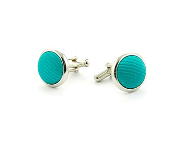 Silk Cufflinks Smaragd F67