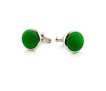 Silk Cufflinks Smaragd Green F68
