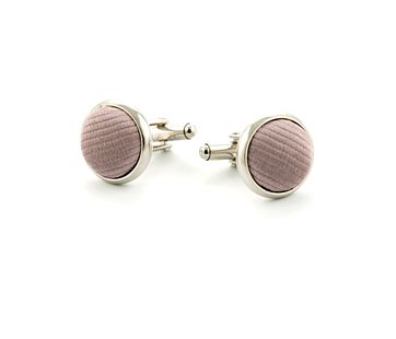 Silk Cufflinks Taupe F69