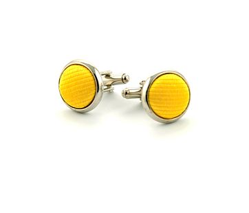 Silk Cufflinks Yellow F70