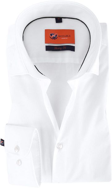 Skinny Fit Hemd Weiß