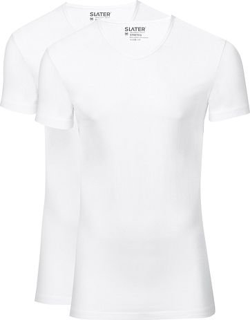 Slater 2-pack Stretch V-neck T-shirt White