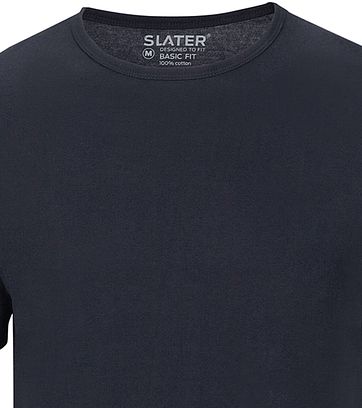 Slater 2er-Pack Basic Fit T-shirt Dunkelblau