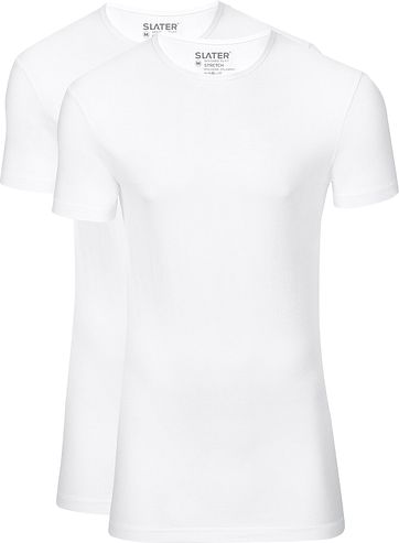 Slater 2er-Pack Stretch T-shirt Weiß
