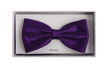 Smoking Fliege Seide Blau Lila F55