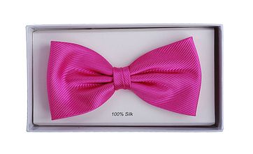 Smoking Fliege Seide Fuchsia F21