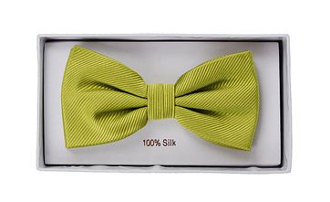 Smoking Fliege Seide Limettengrün F04