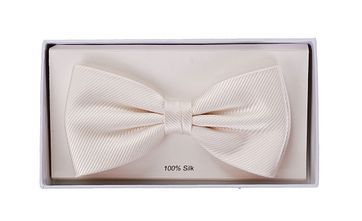 Smoking Fliege Seide Off-White F09