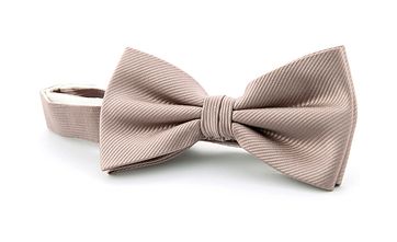 Smoking Fliege Seide Taupe F69