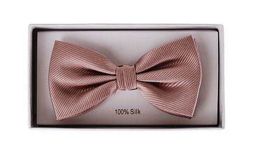 Smoking Fliege Seide Taupe F69