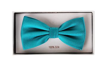 Smoking Fliege Seide Türkis F67