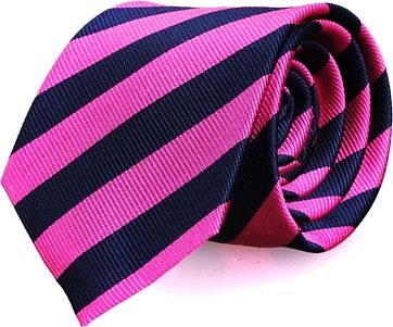 Suitable Stropdas Zijde Fuchsia Navy Streep Fd10 suitable kopen in de aanbieding Suitable Stropdas Zijde Fuchsia Navy Streep Fd10 suitable kopen in de aanbieding