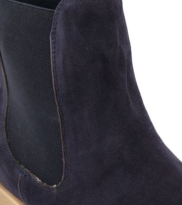 Suede Boots Chelsea Navy