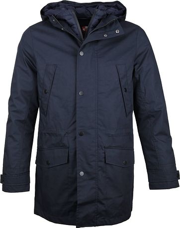 Suitable 2 in 1 Winterjas Waxed-look Donkerblauw