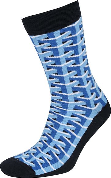 Suitable 3D Pattern Socks Blue