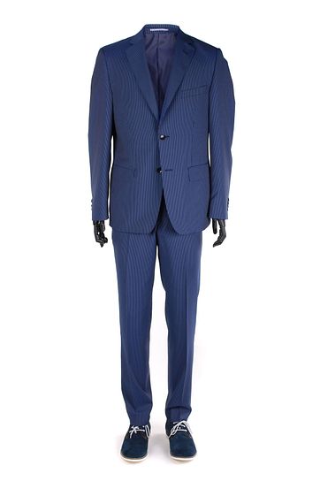 Suitable Anzug Parker Blau Streifen