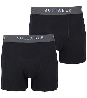 Suitable Bamboe Boxershorts 2-Pack Zwart