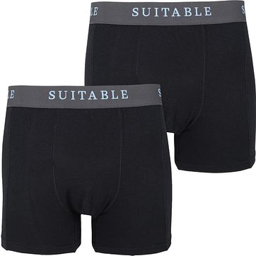 Suitable Bamboo Boxershorts 2-Pack Black