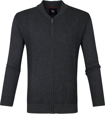Suitable Bill Strickjacke Dunkelgrau