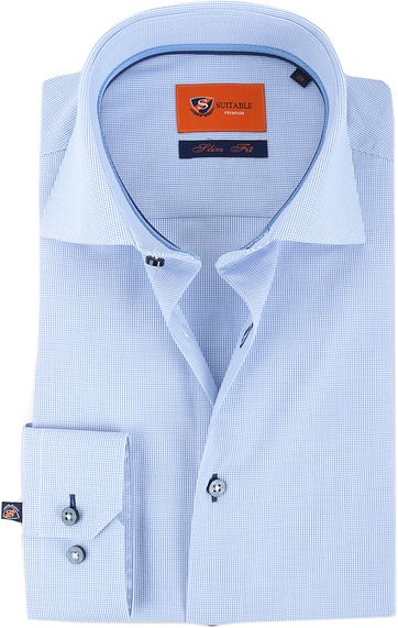 Suitable Blauw Overhemd Slim Fit D61 18 suitable kopen in de aanbieding