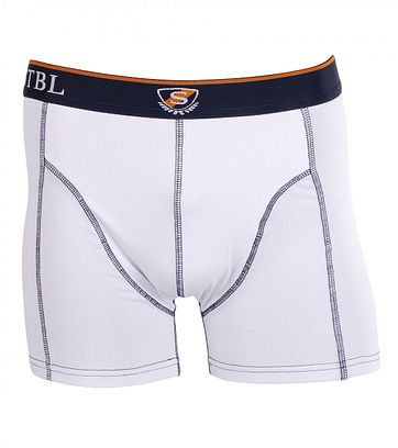 Suitable Boxershort White Navy Stitch