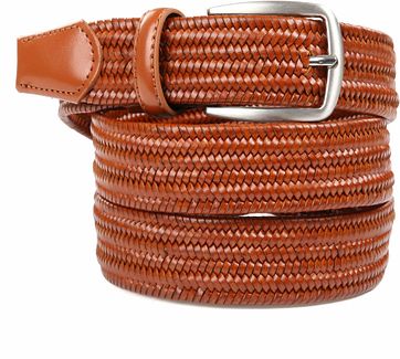 Suitable Braided Belt Cognac