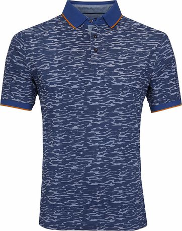 Suitable Camouflage Polo Indigo suitable kopen in de aanbieding