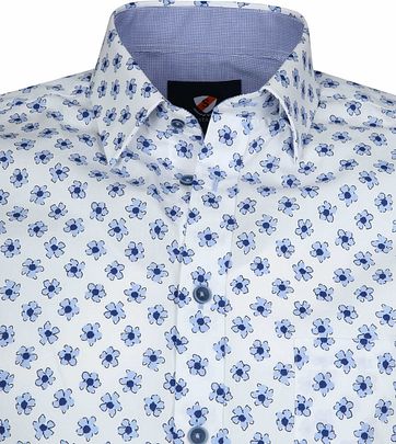 Suitable Cas Shirt Flowers Light Blue