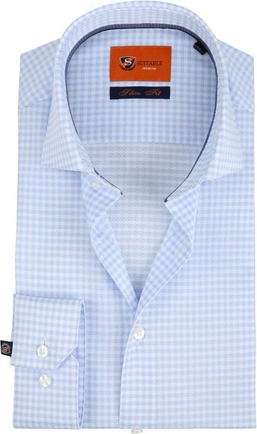 Suitable Checkered Blue Shirt