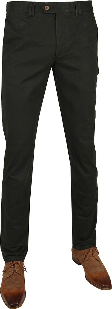 Suitable Chino Dante Donkergroen